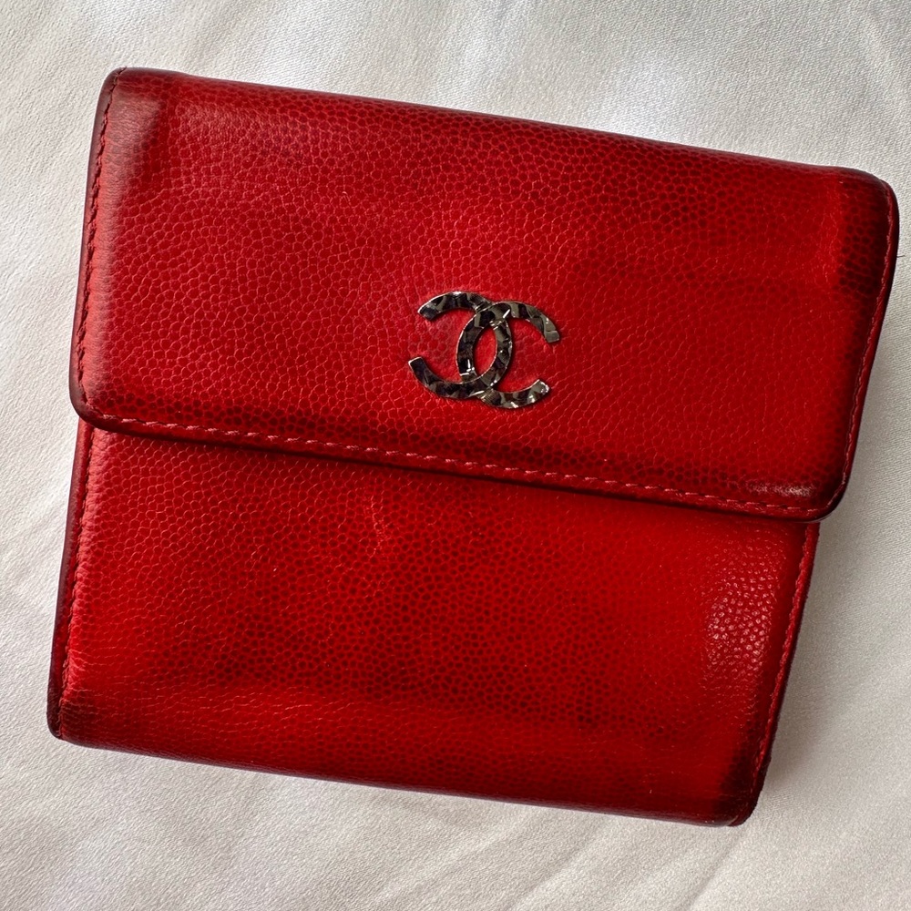 Chanel Authentic Wallet Red Caviar